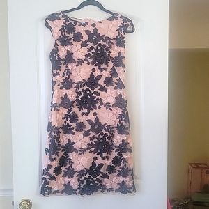 Size 4 Baby PINK and navy floral dress